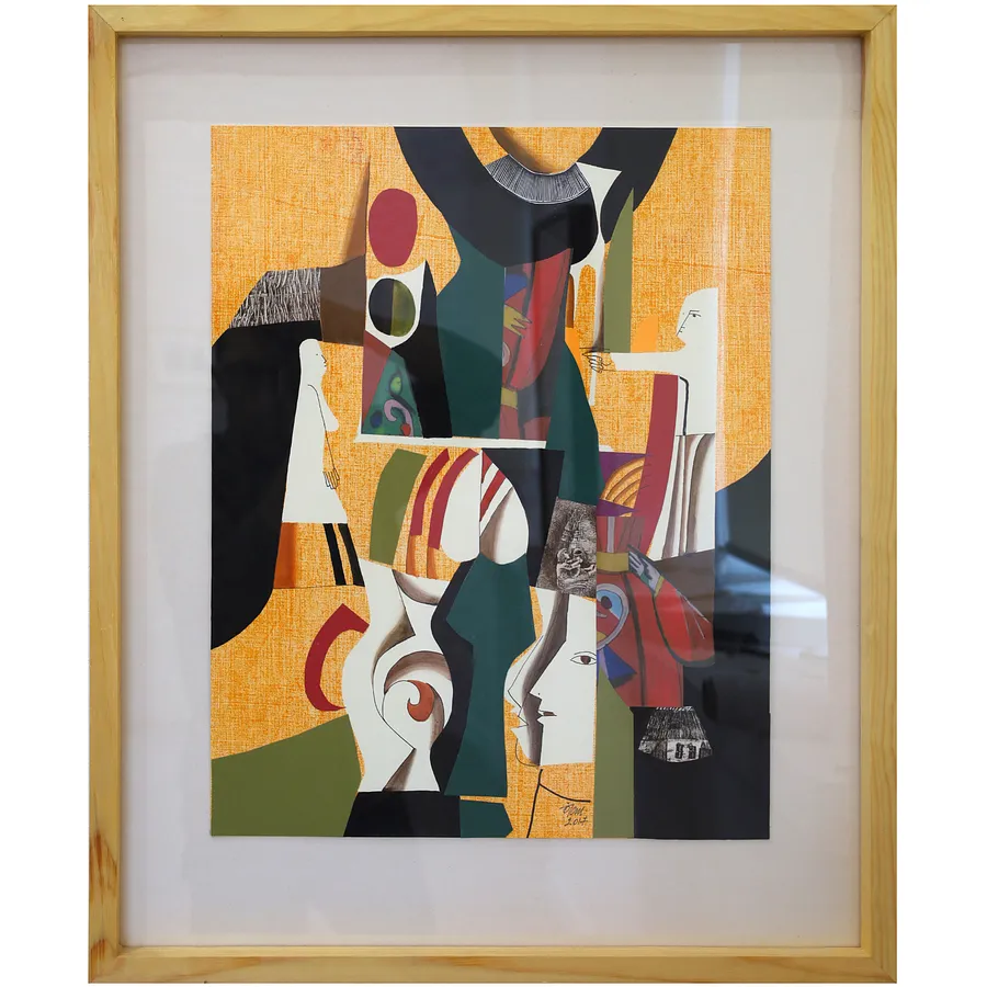 Image of To those who are alive - life by Ostafiychuk Ivan, size: 50,5 х 40,5 см, made of colored paper, monotype, etching, appliqué, priced at $650