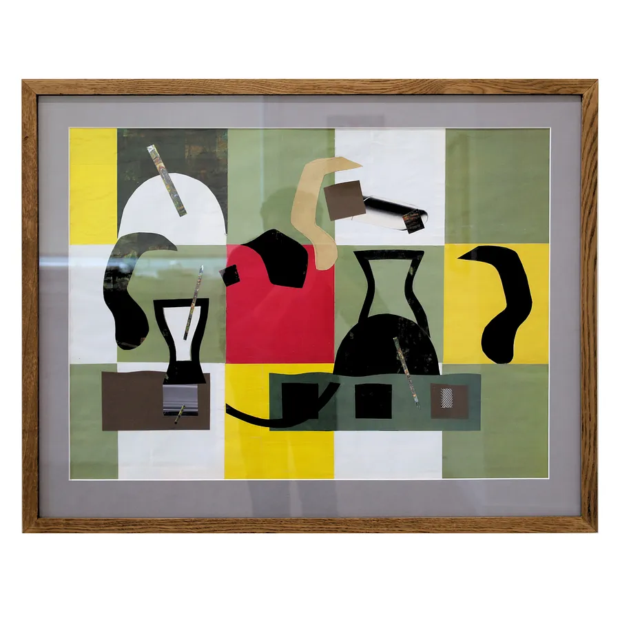 Image of Composition by Dmytro Paruta, size: 50 х 68 см, made of сolored paper, аppliqué, priced at $300