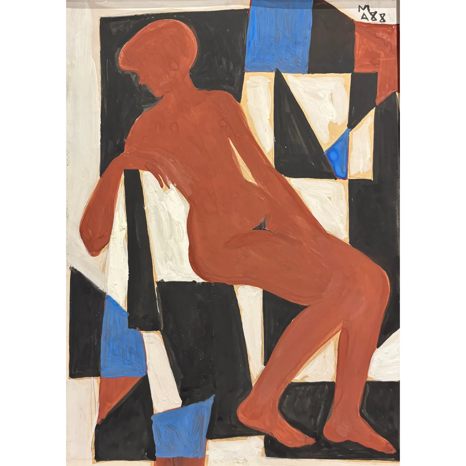 Зображення "Силует" від Андрущенко Микола, розмір: 24 х 18 см, матеріали: картон, темпера, медіум: Живопис