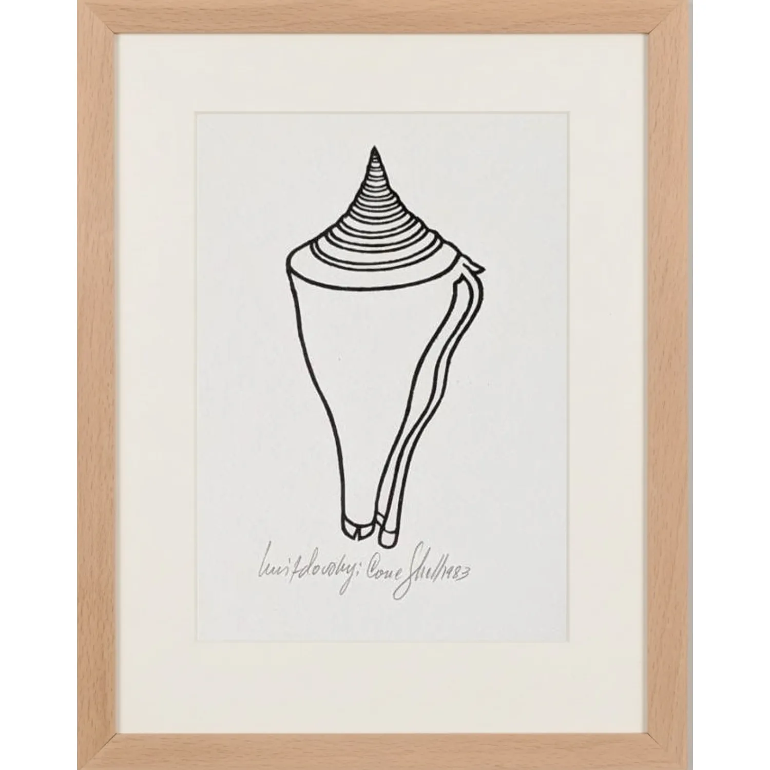 Image of Cone Shell by Hnizdovsky Jacques , size: 17 х 12 см, made of дереворит, Graphics medium, part of the Unnumbered series, priced at $550