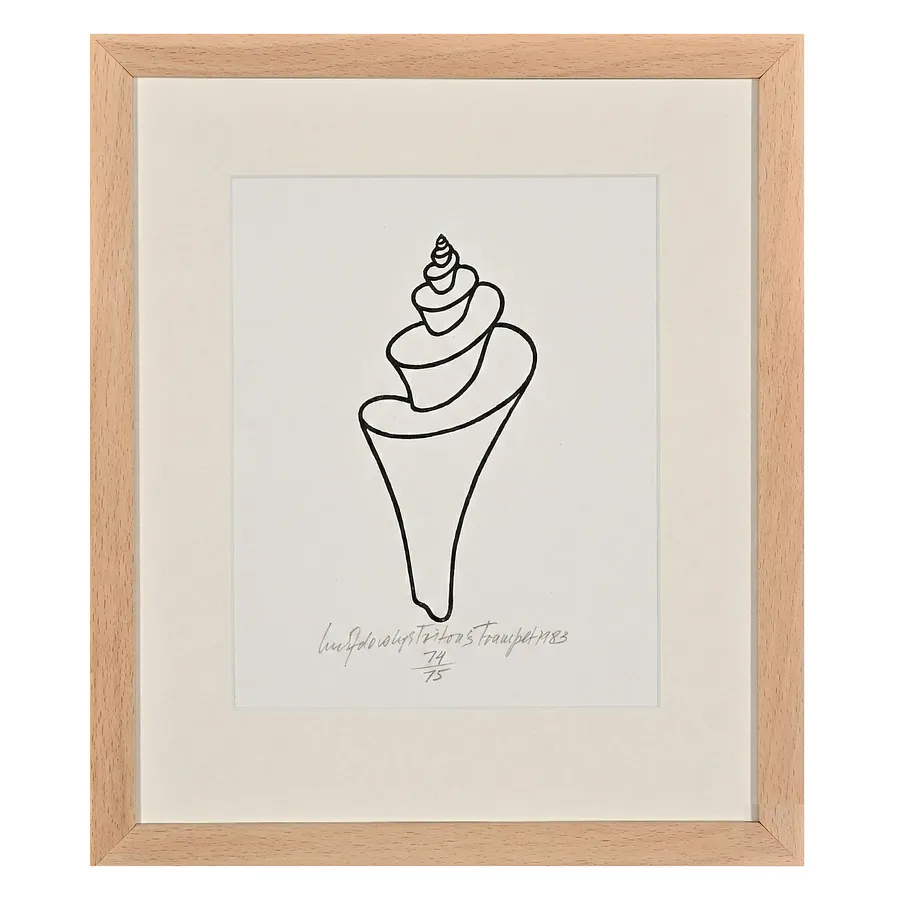 Image of Triton's Trumpet by Hnizdovsky Jacques , size: 17 х 10 см, Woodcut medium, part of the 33/75 series, priced at $550