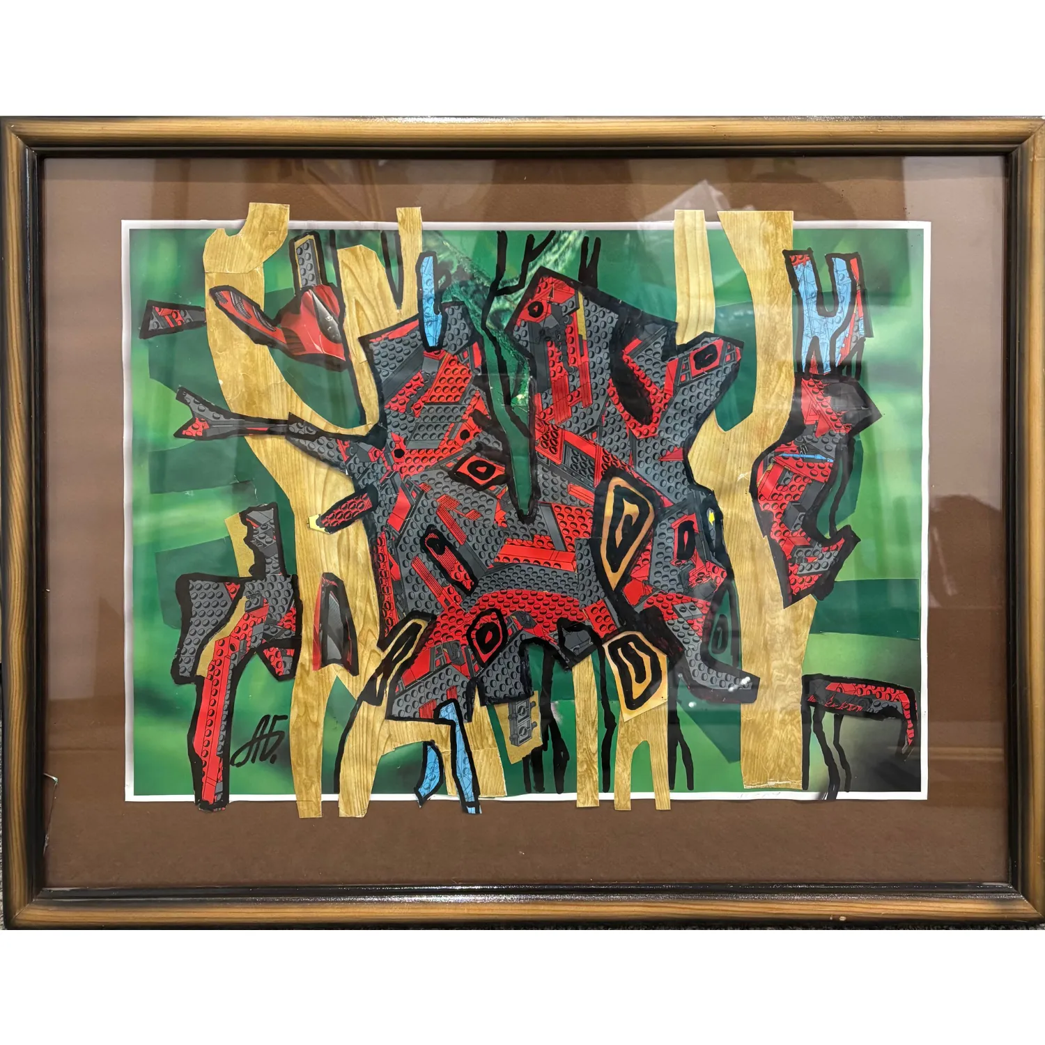 Image of stump-trunk by Agnesa Bachynska-Selska, size: 31 х 41 см, made of collage, priced at $300