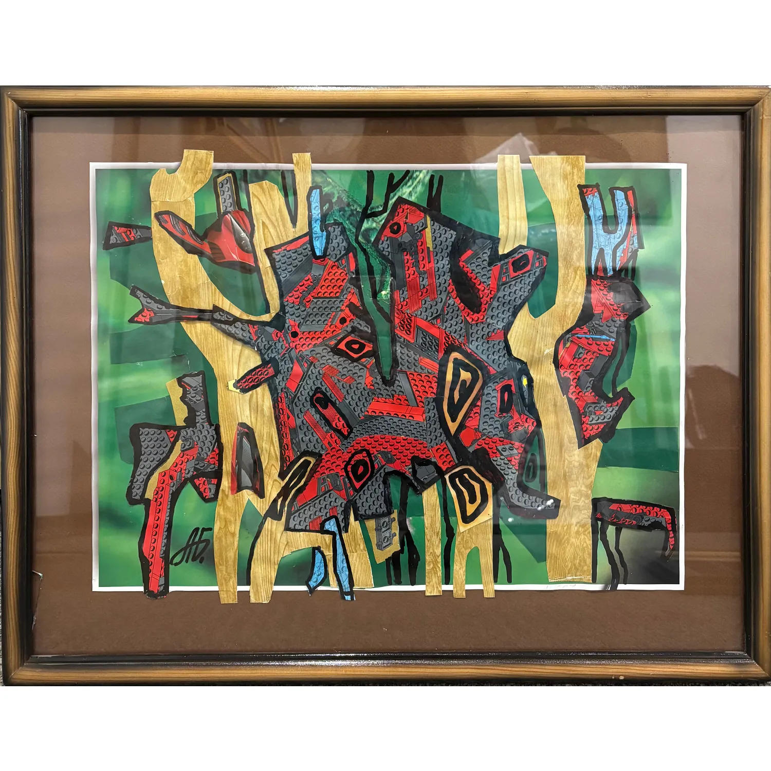 Image of stump-trunk by Agnesa Bachynska-Selska, size: 31 х 41 см, made of collage, Аплікація medium, priced at $300