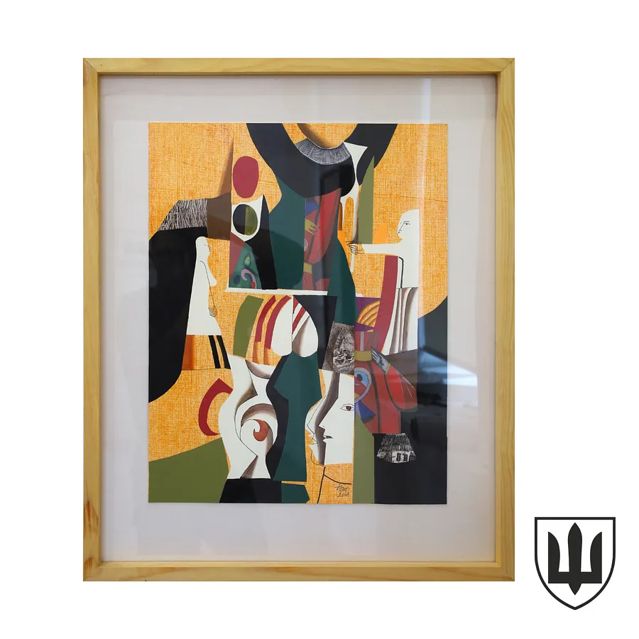 Image of To those who are alive - life by Ostafiychuk Ivan, size: 50,5 х 40,5 см, made of colored paper, monotype, etching, appliqué, priced at $650