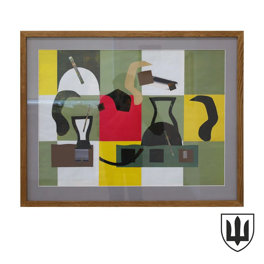 Image of Composition by Dmytro Paruta, size: 50 х 68 см, made of сolored paper, аppliqué, priced at $300