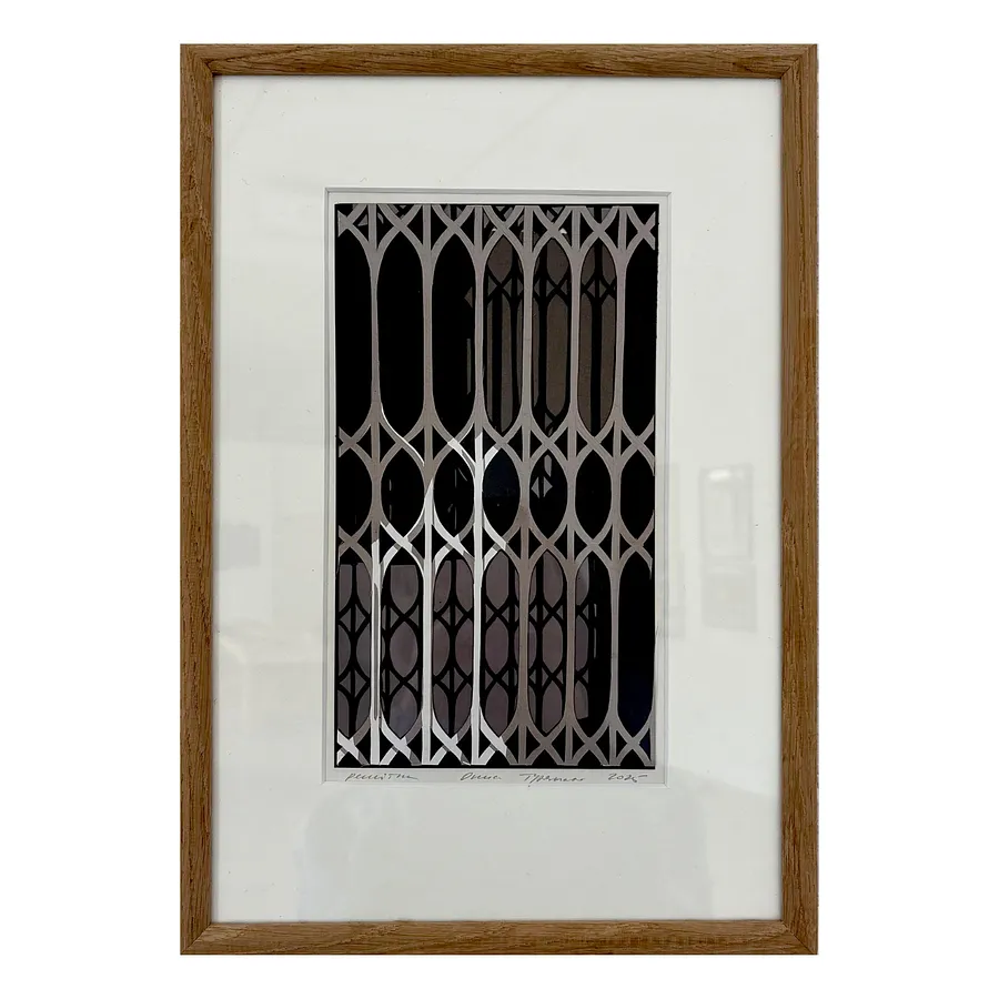Image of Grate by Olena Turyanska, size: 23 х 13 см, made of сolored paper, аppliqué, part of the 1/2 series, priced at $500